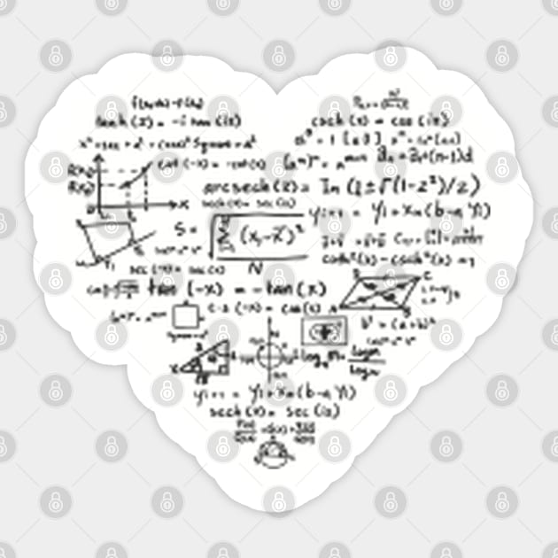 Math Heart Formula Nerd Science Vibes Sticker by Anticorporati